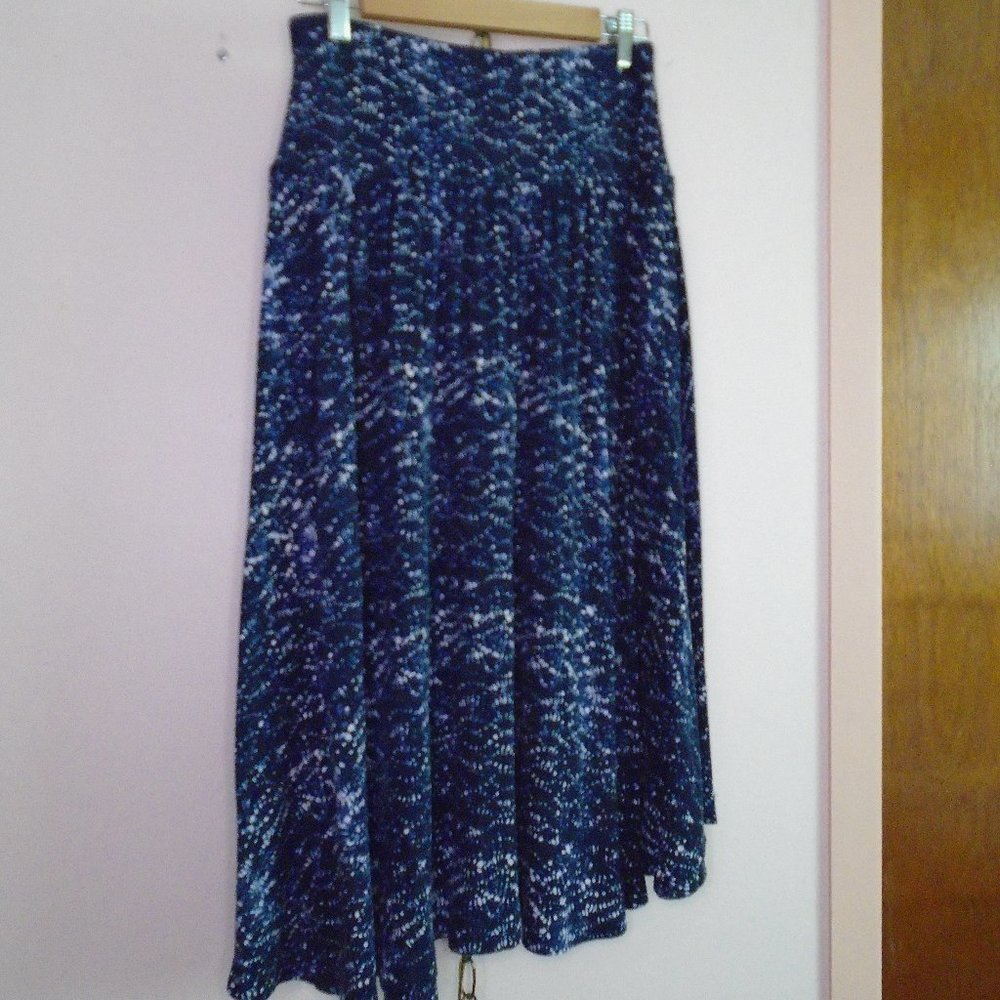 Loft Blue Jersey Midi Skirt